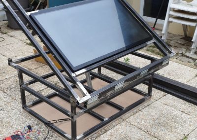 Soudure de l armature de la table tactile et test actionneur linéaire